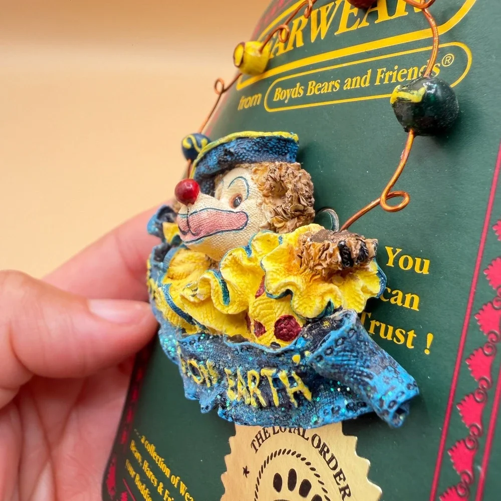 Boyds Bears Bearwear Greatest FOB On Earth Clown Brooch Pin 02001-11 Vintage